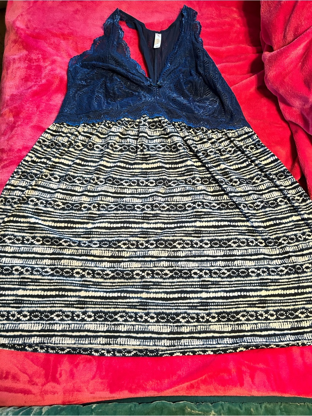 Cacique Navy Lace Chemise
